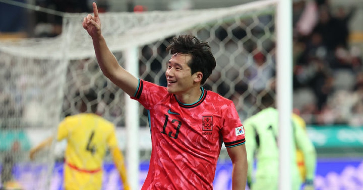 후반전 한국의 선제골 장면 하이라이트