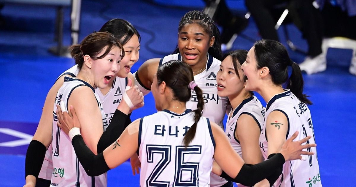 '8연승 선두 질주' 프로배구 도로공사, 팀 최다 12연승도 깰까