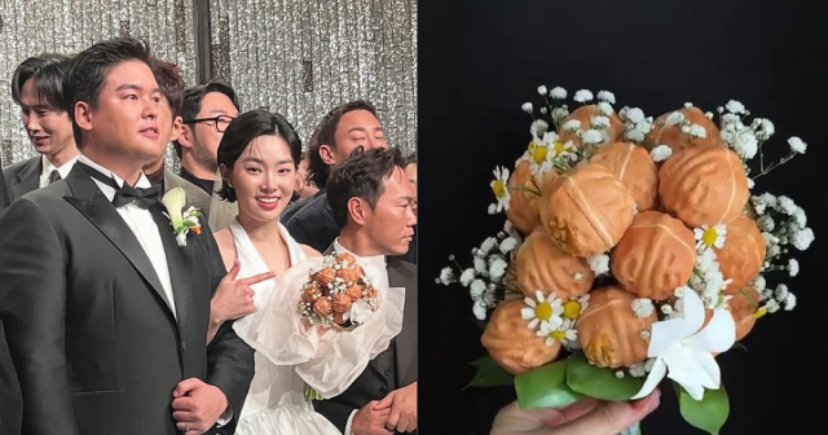 7년 열애→결혼…이장우♥조혜원, 세상 단 하나뿐인 호두 부케 등장 [영상]