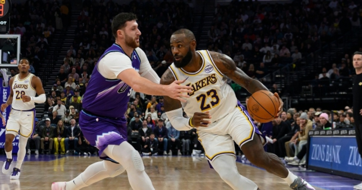 ‘3점 4개 실패’ 르브론 슛 감은 아직…돈치치·리브스 55점 합작, 레이커스 4연승 질주