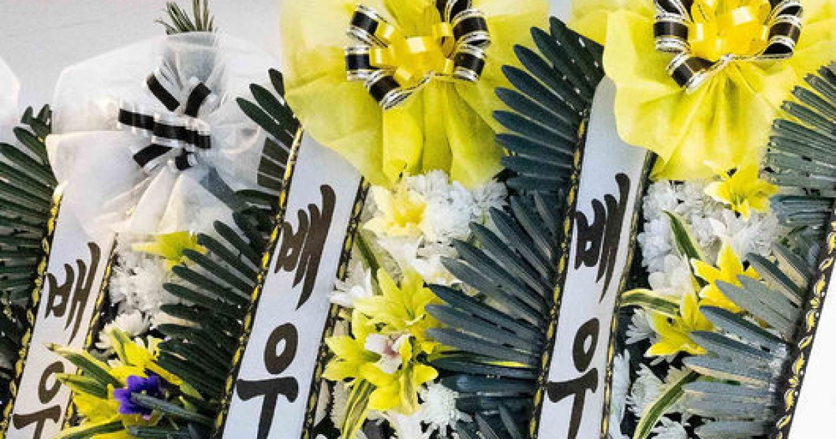 '12월 결혼' 신민아♥김우빈, 故 이순재 빈소 나란히 지킨 근조화환