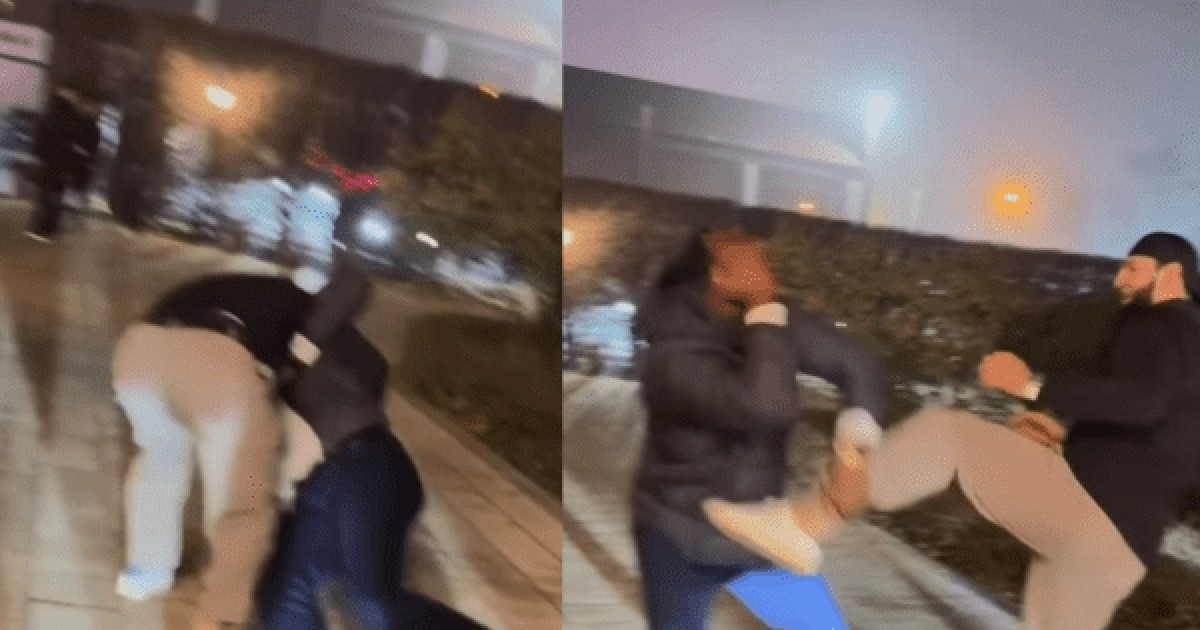 'UFC 전설' 존 존스, 길바닥에 '철푸덕'→"안돼!" 비명 후 도망...'現 미들급 챔피언' 함자트와 유쾌한 장면 연출