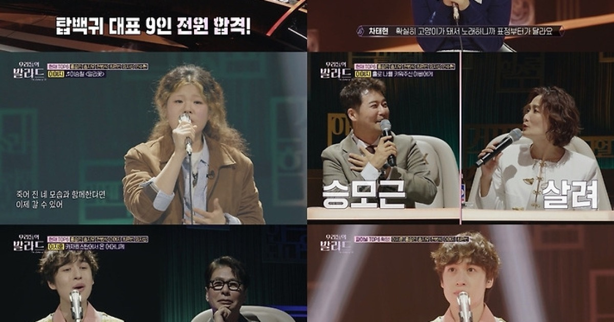‘우리들의 발라드’ 파이널 생방송 진출 TOP 6 확정…충격+감동 무대