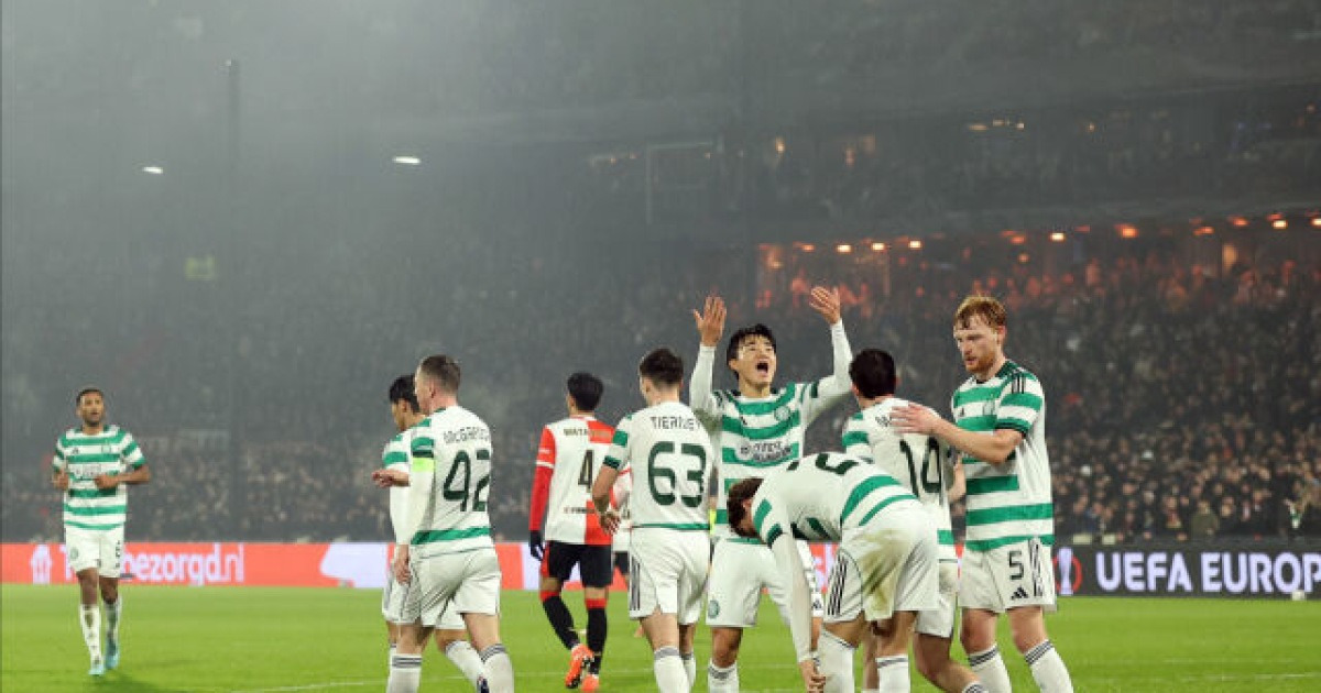 셀틱 양현준, UEFA 클럽 대항전 데뷔골 폭발…페예노르트 원정서 완승 '환상적인 승리'