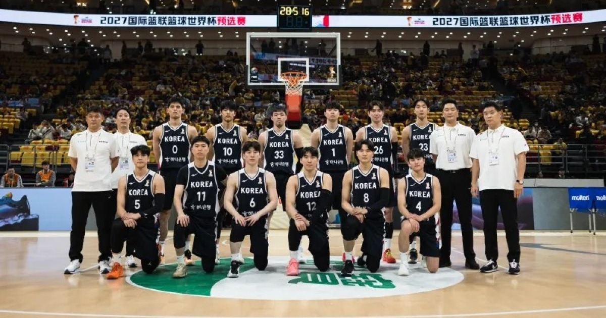 '이현중 33점' 한국 남자농구, 월드컵 예선 첫 경기서 중국 격파