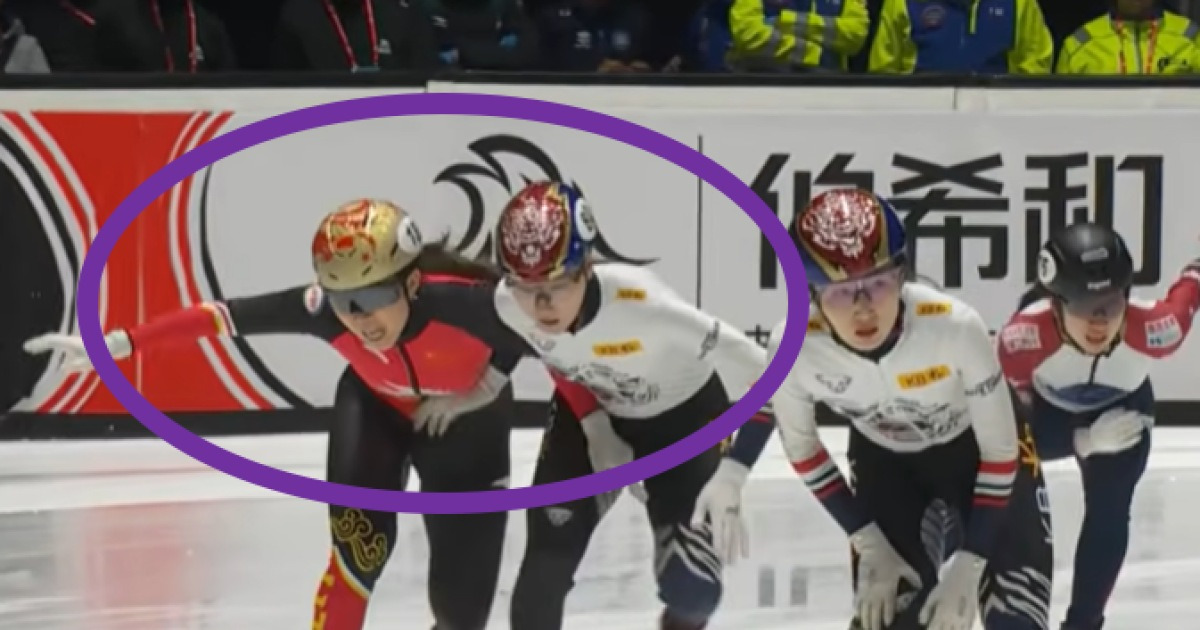 中 쇼트트랙 '나쁜 손'→몸싸움→韓 선수 내동댕이 '충격'…그런데 한국이 페널티 실격? 왜 그럴까
