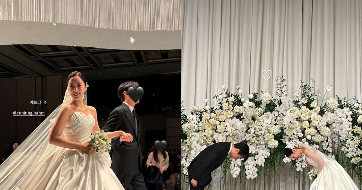 티아라 효민, 함은정 웨딩드레스 자태에 감탄 "우리 언니..예쁘다"