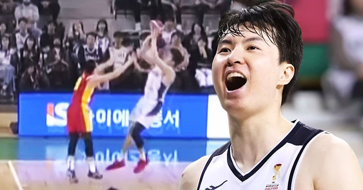 2연속 충격에 빠트린 '3점슛'…201㎝ 이현중 쏟아진 '특급 칭찬'