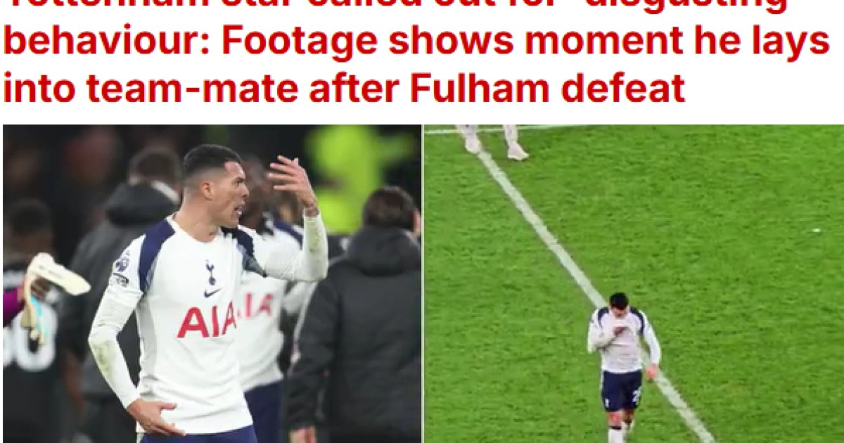 '캡틴 손흥민 부재' 토트넘 처참히 무너졌다... "혐오스럽다" 몰상식한 추태 분노→감독·팬 갈등까지 '초유의 사태'