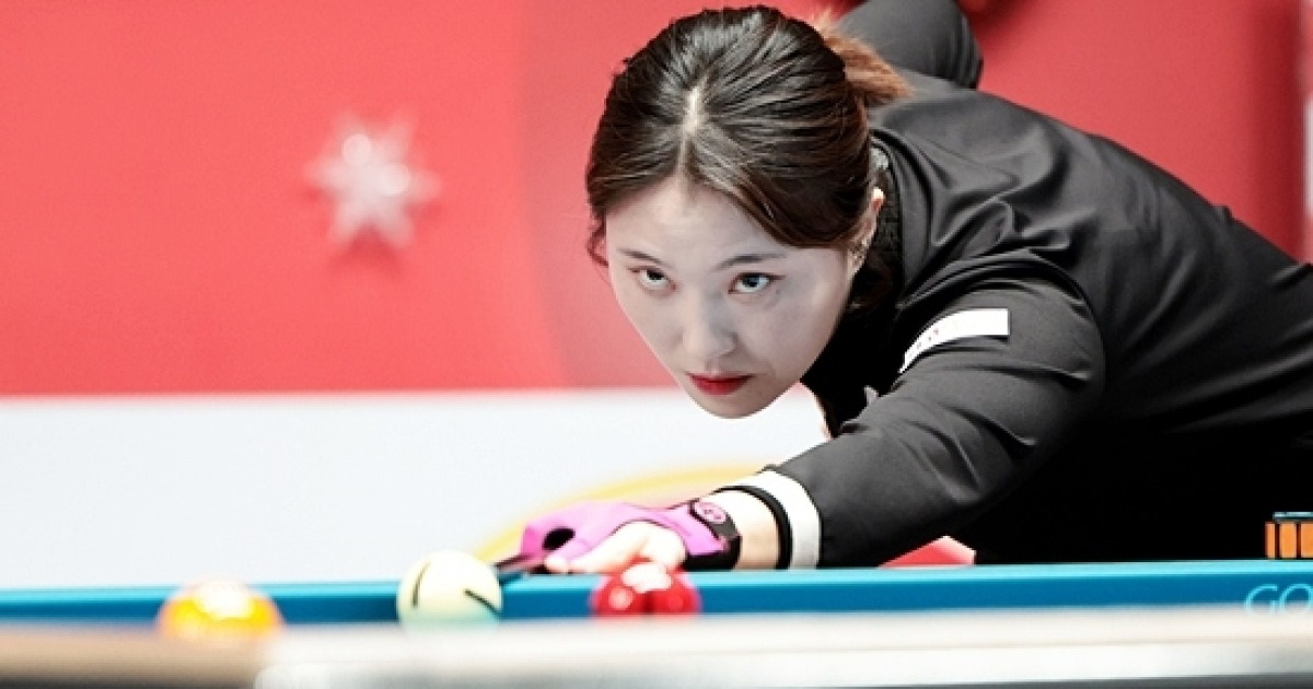 ‘뱅크샷 8방’ 강지은, 이미래 잠재우고 8강 진출, 최연주와 4강행 다퉈[하림배LPBA]