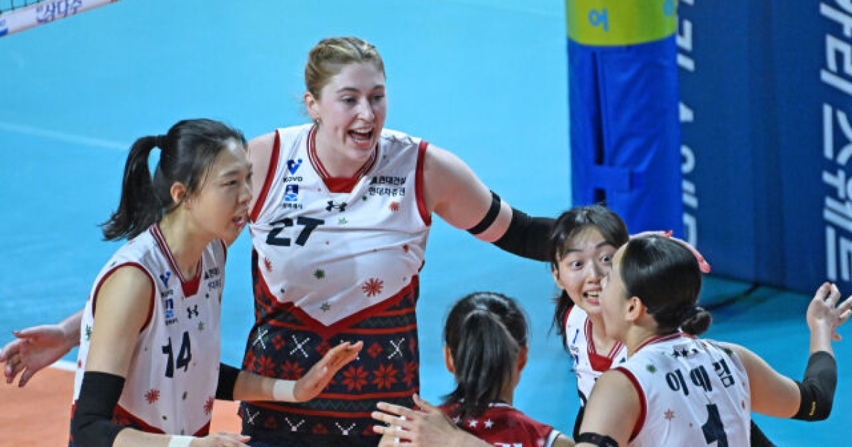 '카리+자스티스 40점 합작' 현대건설 셧아웃 완승→3R 출발 좋다, 흥국생명 3연승 실패 [MD인천]