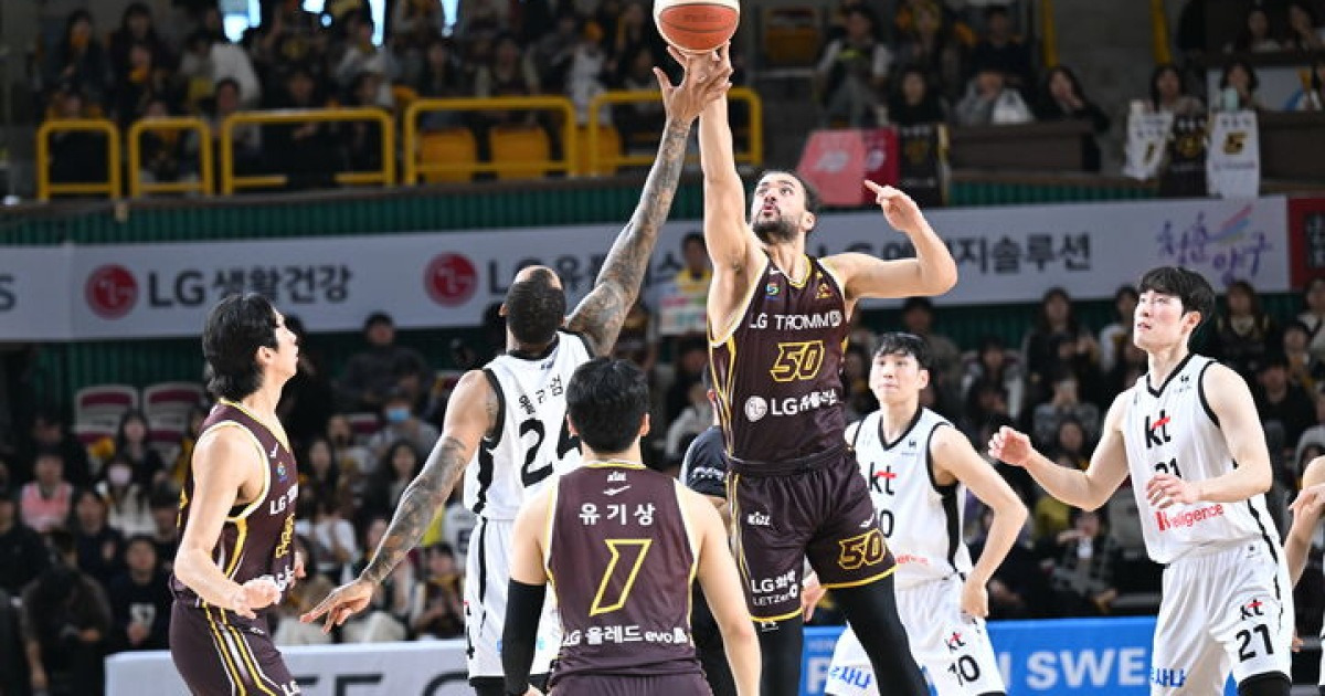프로농구 LG, KT에 역전승…KCC는 SK 꺾고 2연승(종합)