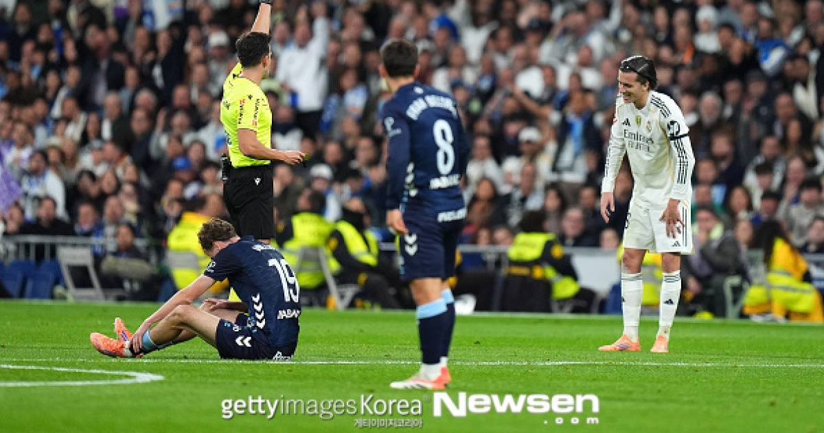 ‘2명 퇴장’ 레알 총체적 난국, 안방서 셀타에 0-2 참패