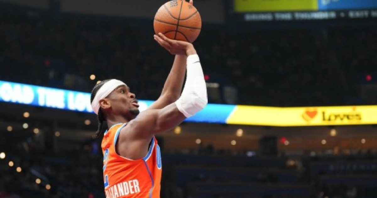 '길저스알렉산더 부상 복귀' 오클라호마시티, 피닉스 55점 차 대파...개막 최다승 타이기록