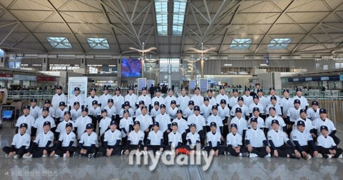 '한국 야구의 미래' 대한유소년야구연맹 20기 대표팀, 대만으로 출국...6일간 24경기 '대장정' 돌입 [MD현장]