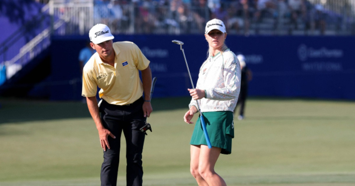 아무리 ‘스크램블 방식’이라지만 ‘미친 스코어’들···톰프슨-클라크 ‘18홀 17언더’ 헐-브레넌 ‘13개 홀 15언더’ 16팀 중 ‘보기는 딱 1개’