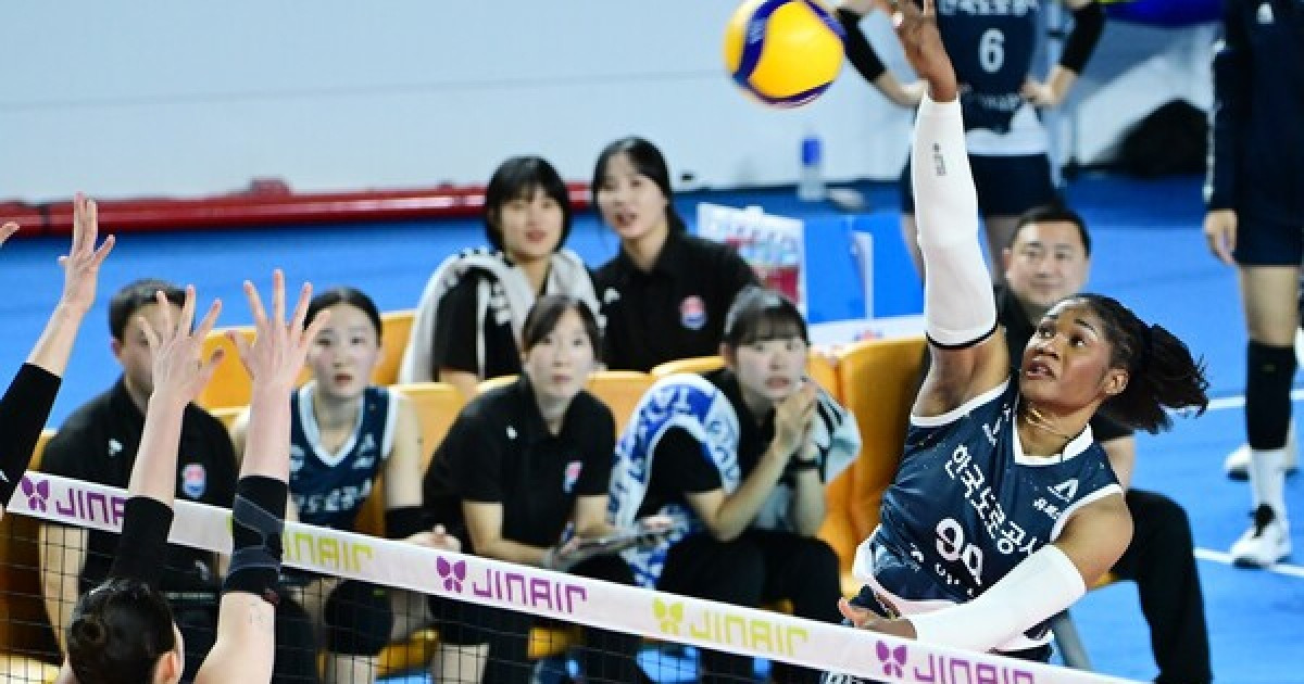 '모마 35점 폭발' 도로공사, IBK기업은행에 3-2 역전승…김종민 감독 여자부 최다승