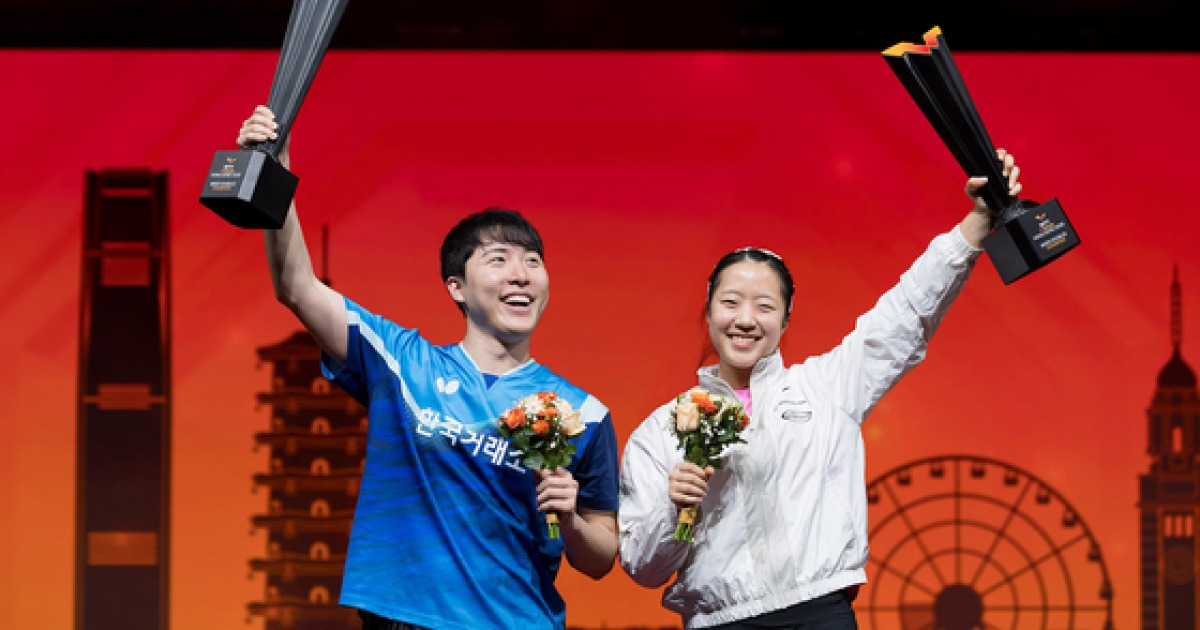 임종훈-신유빈, 만리장성 넘고 WTT 왕중왕전 우승