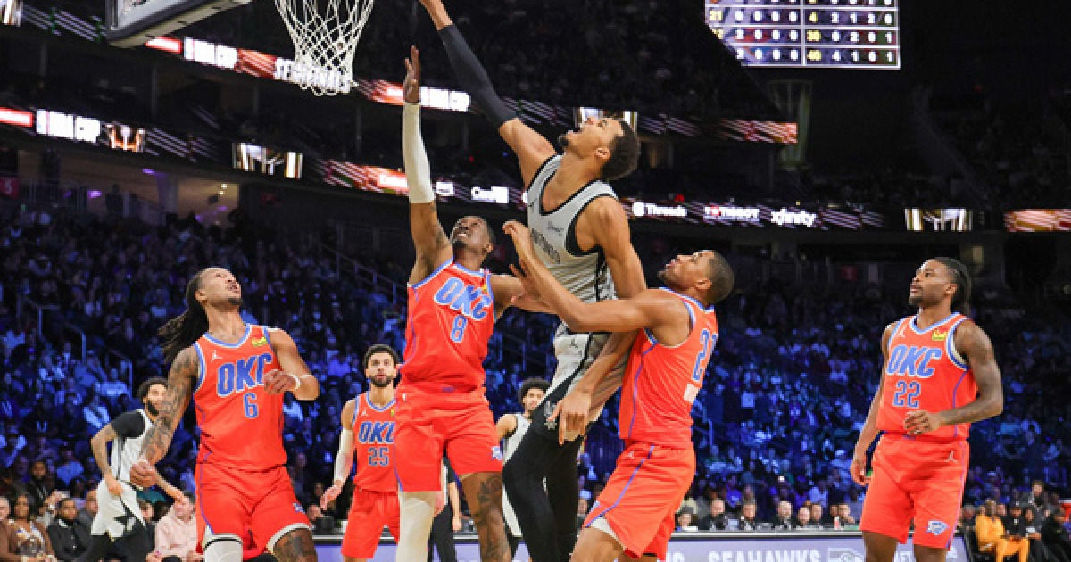 웸밴야마 돌아온 샌안토니오, OKC 제압...뉴욕과 NBA컵 결승 격돌