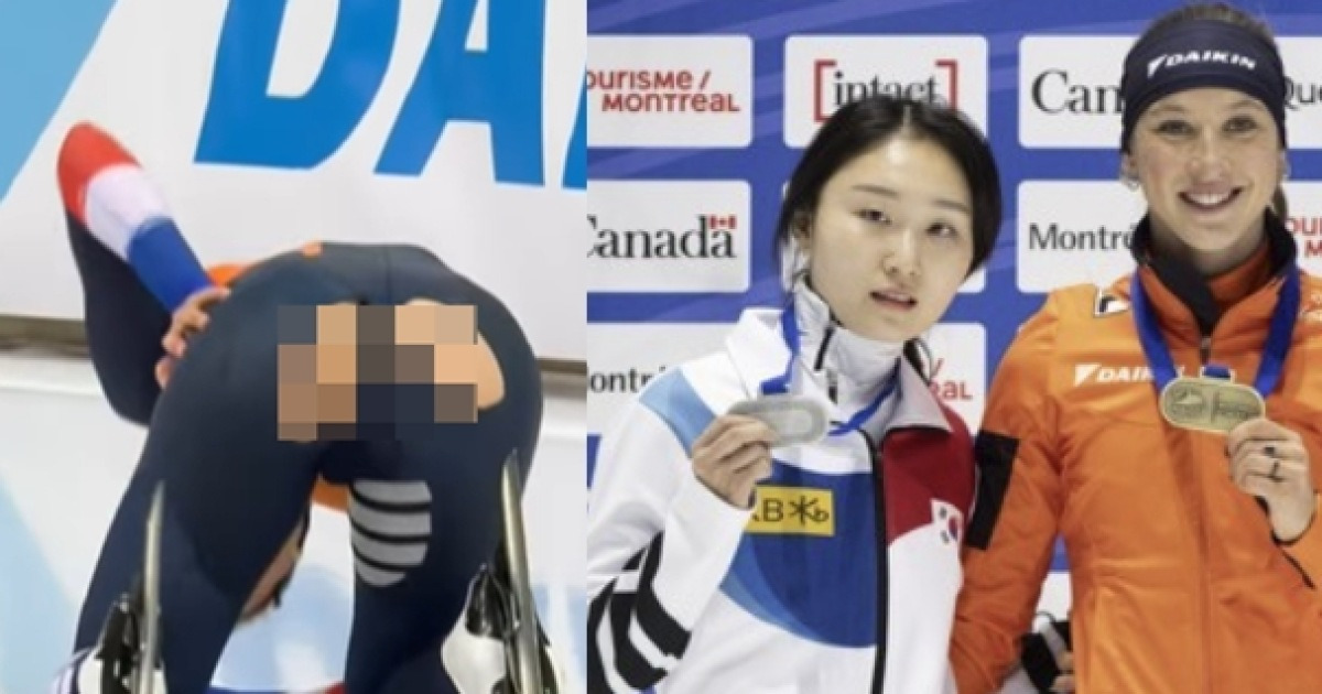 '최민정의 최대 강적이었는데' 스휠팅, '꽈당' 엉덩이 노출→충격 꼴찌…롱트랙 전향 뒤 연일 수모