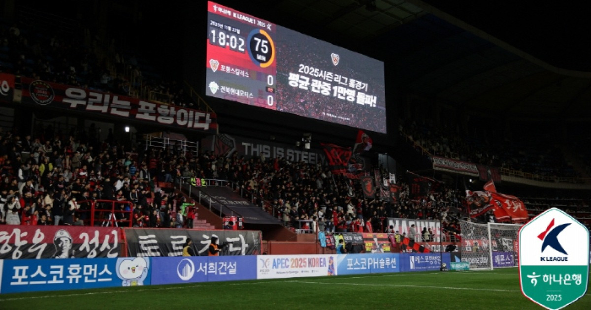 '사상 첫 1만 관중 달성'...'명가' 포항은 어떻게 '48만 소도시' 한계를 넘었나, 팬 위한 다양한 운영 전략→기대 이상 성적까지