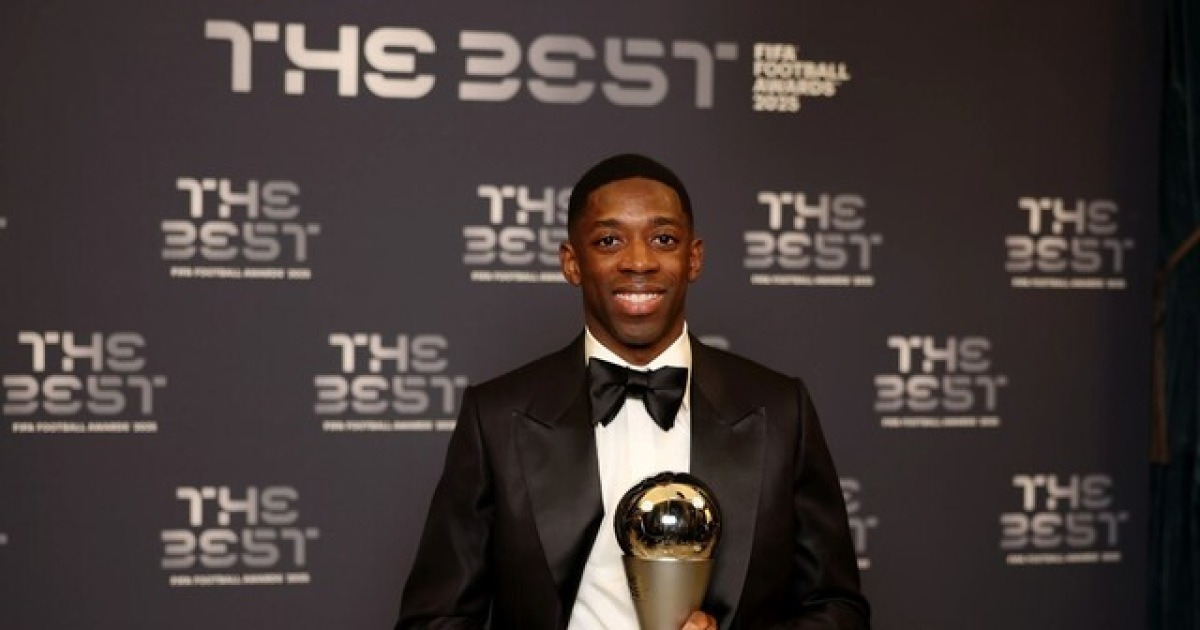 음바페·야말 다 제쳤다… PSG 에이스 뎀벨레, 2025 FIFA 더 베스트 올해의 남자선수 등극