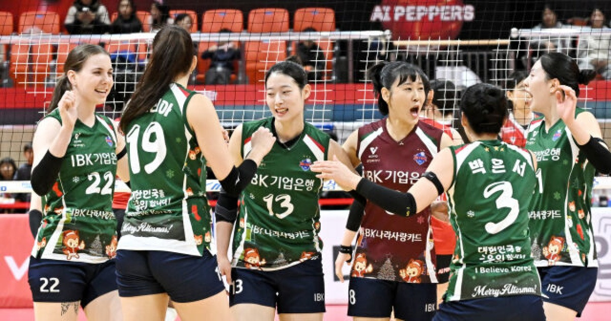 '목적타로 무너트렸다' IBK기업은행, 서브 '8득점'+공격 다변화로 '5위' 도약...'7연패' 페퍼저축은에 3-0 승리 [MD광주]