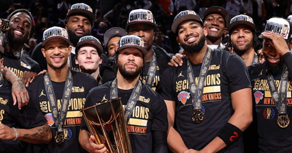 '아누노비+브런슨 53점 합작' 뉴욕, 샌안토니오 꺾고 NBA컵 우승