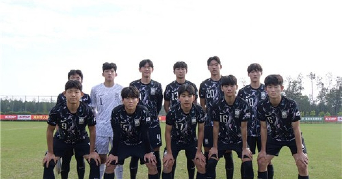 한국 U-15 대표팀, 동아시아축구연맹 챔피언십 최종전서 일본에 3-0 완승
