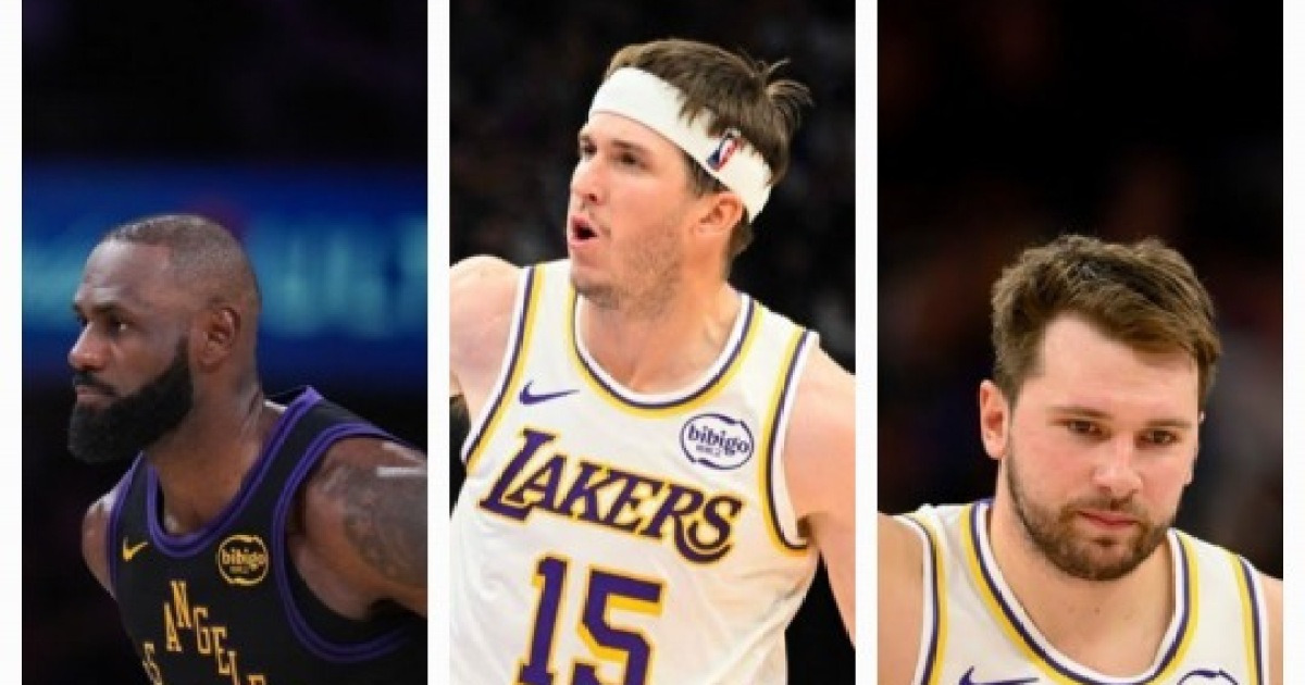 레이커스 제임스-돈치치 조합 '폭망', 제임스-돈치치-리브스 조합도 마이너스...돈치치-리브스 조합이 '최고'