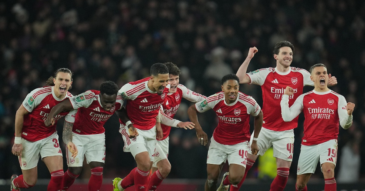 ‘승부차기 혈투’의 승자는 아스널이었다···크리스털 팰리스 꺾고 카라바오컵 4강행