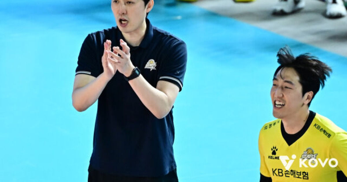 “승리하고 싶다” 하현용 감독대행, 3G 만에 첫 승 신고...KB, 삼성화재 3-1로 누르고 3위 탈환 [MD대전]