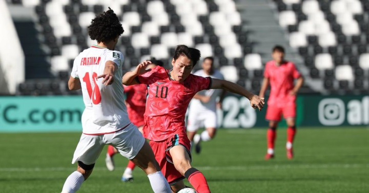 '공격력 답답' 이민성호, U-23 아시안컵 첫 경기서 이란과 0-0 무승부