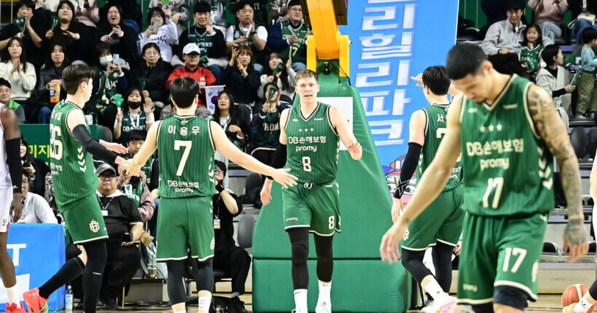 ‘뜨거운 초록 전사들! 적수가 없다’ DB, 정관장 꺾고 7연승… 2위 도약