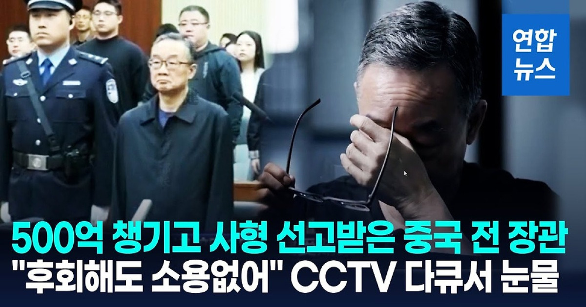 [영상] 뇌물 챙기고 '사형' 선고받은 중국 전 장관…반부패 다큐서 참회