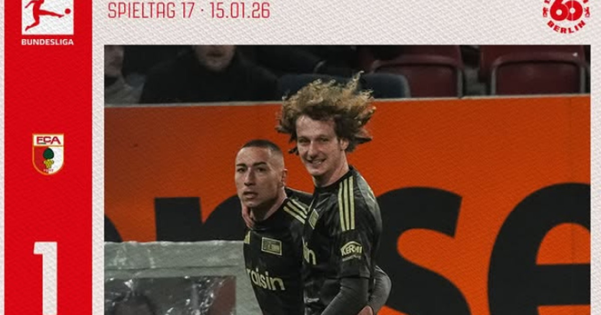 시즌 첫 풀타임 소화한 정우영...우니온 베를린, 아우크스부르크와 1-1 무승부