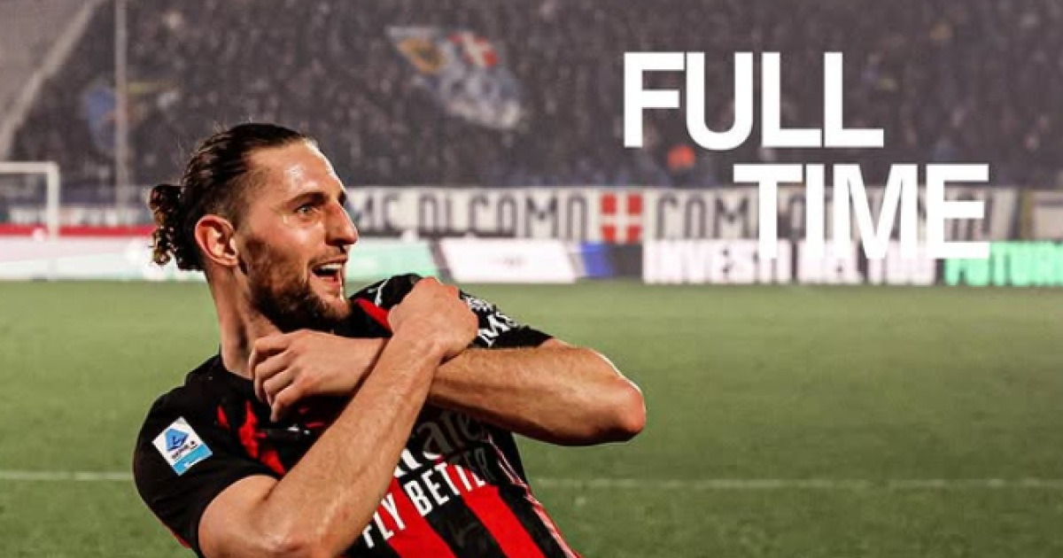 '라비오 멀티골 폭발' AC 밀란, 코모에 3-1 역전승하며 선두 추격