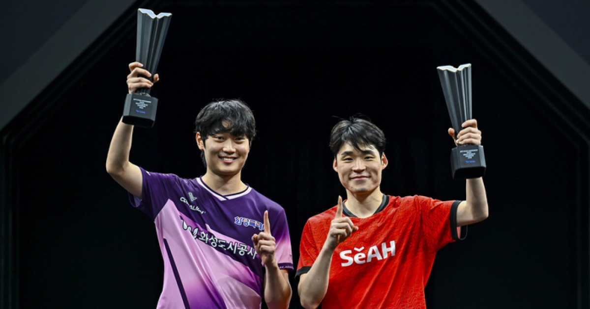 장우진-조대성, 만리장성 넘었다…WTT 스타 컨텐더 남자복식 정상