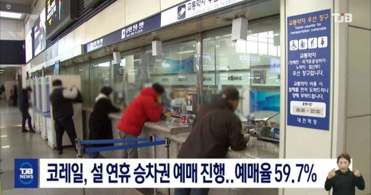 코레일, 설 연휴 승차권 예매 진행..예매율 59.7%