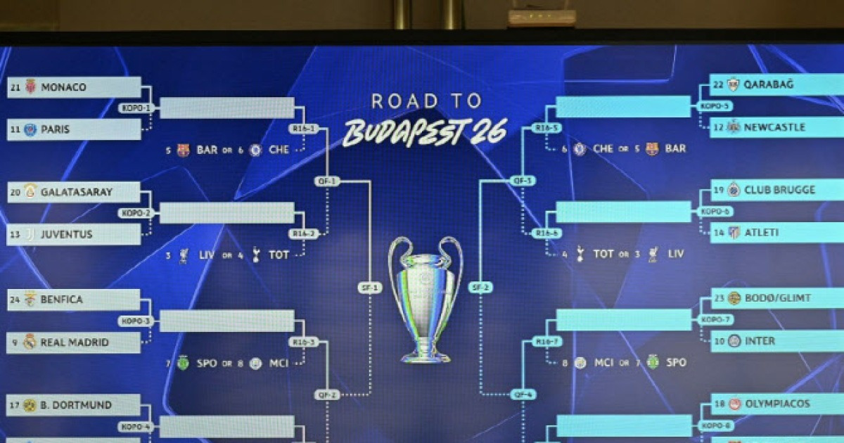 '이강인 복귀 눈앞' PSG, 모나코와 챔스 PO 맞대결...레알, 벤피카와 재대결