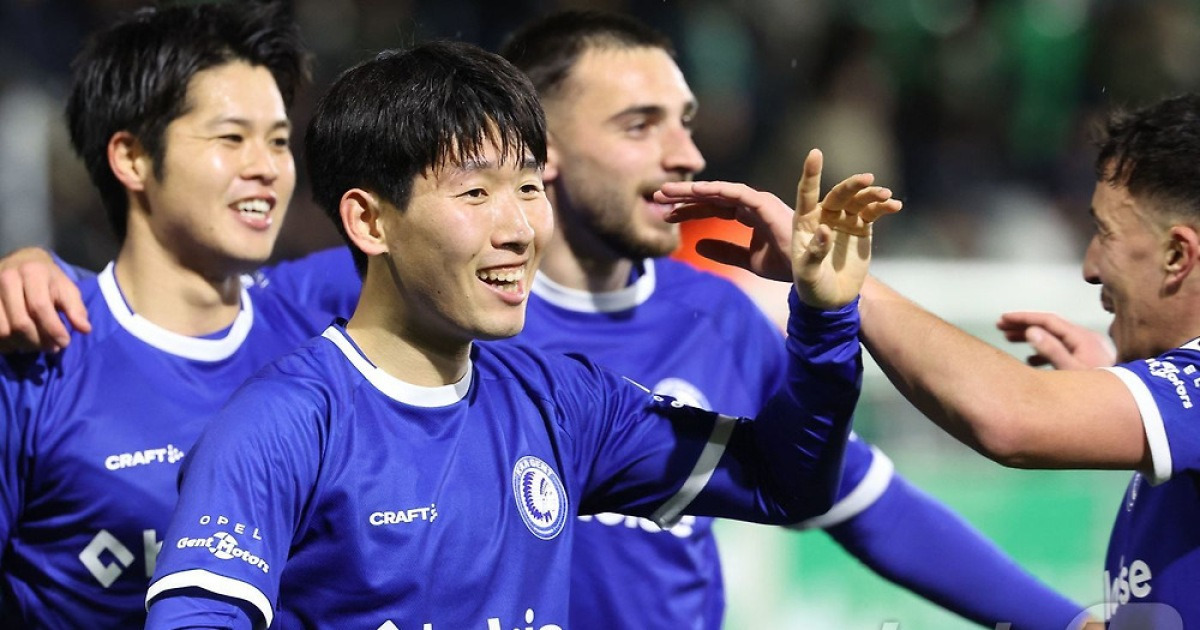 헨트 홍현석, 임대 이적 3경기 만에 골…팀은 1-1 무승부