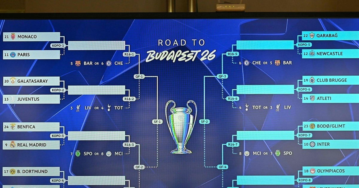 PSG, 모나코와 UCL 16강 PO…모리뉴의 벤피카는 레알과 또 격돌