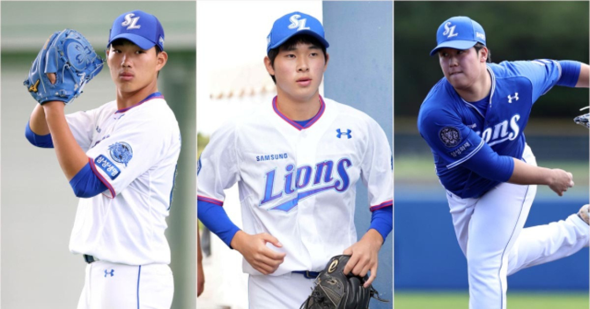 삼성 라이온즈 홍승원·서현원·정민성의 도전…"꿈을 향해 던져라"