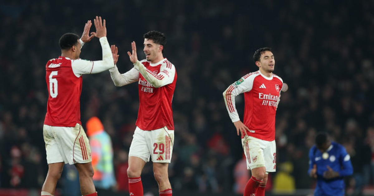아스널, 첼시 꺾고 英 리그컵 결승행…합산 4-2 승리
