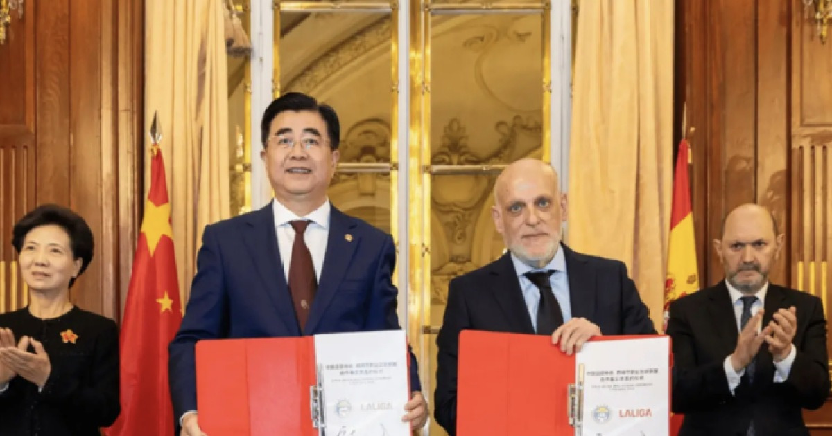 “중국 축구, 세계 톱10 진입이 목표”… 스페인 라리가 회장의 폭탄 발언