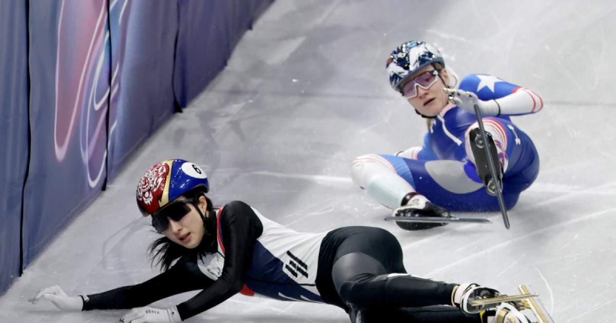 '미국 선수와 충돌' 갈비뼈 부여 잡은 김길리, 다행히 큰 부상은 피했다 [2026 밀라노]