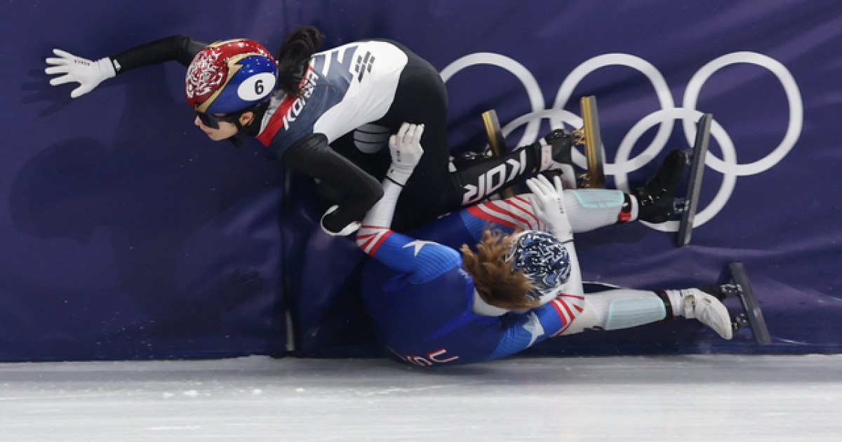 ‘계주 충돌’ 김길리, 큰 부상 피했지만…결승 진출 실패