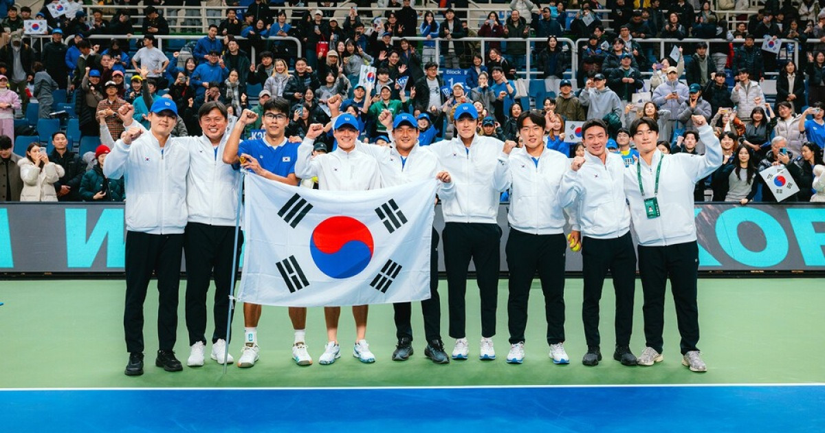 데이비스컵 2연승 한국, 테니스 국가랭킹 16위로 점프