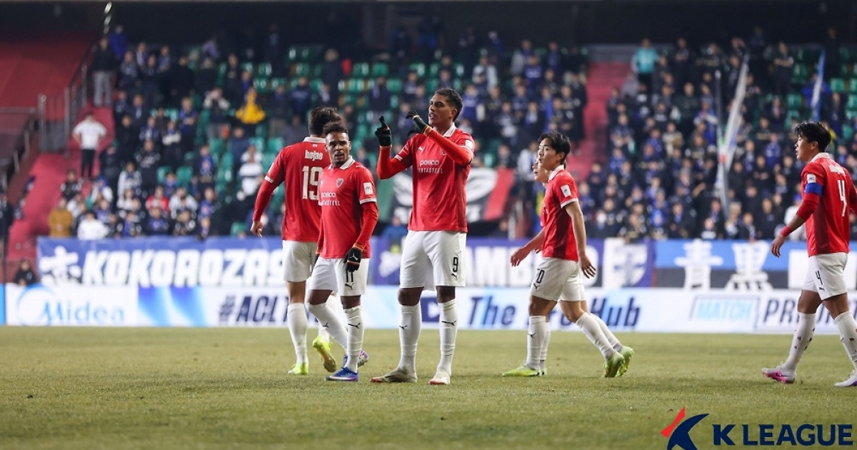 [GOAL 현장 리뷰] ‘조르지 환상 골’ 포항, 감바 오사카와 1-1 무승부