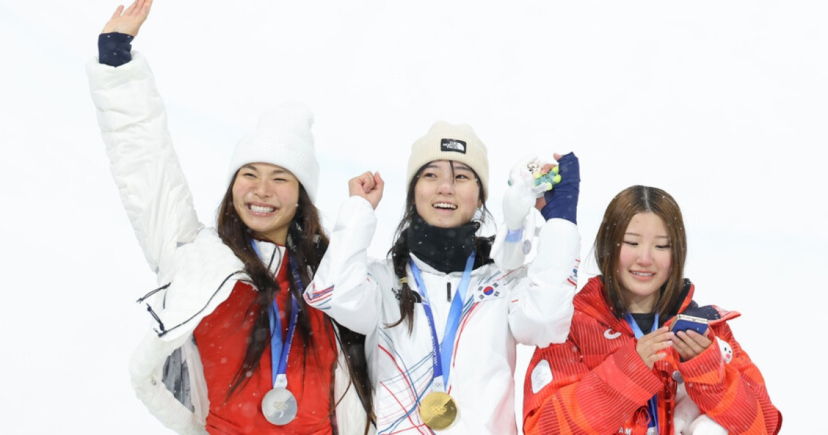 한국인 최가온 (금)-한국계 미국인 클로이 김(은)-한국어 잘하는 일본인(동)이 올랐던 시상대